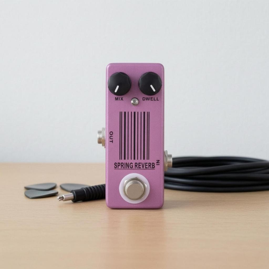 Spring Reverb Effect Pedal Mini Analog-Style for Guitarists