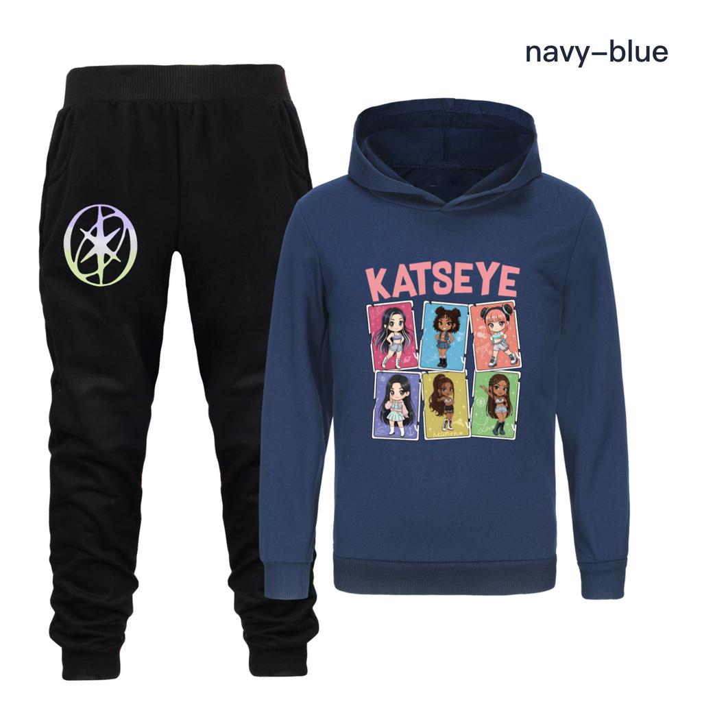 KATSEYE Retro Clothes Kids Fashion Beautiful Chaos Hoodie Pants 2pcs Set Toldder Girls Outfits Boys Tracksuits Children's Sets