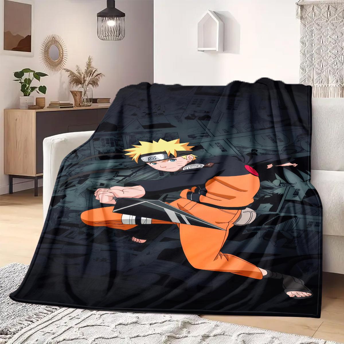 

Naruto Anime Print Blanket Warm Comfortable Flannel Blanket Suitable for Bedrooms, Sofas, Beds, Chairs, Picnics, Travel 75x90cm