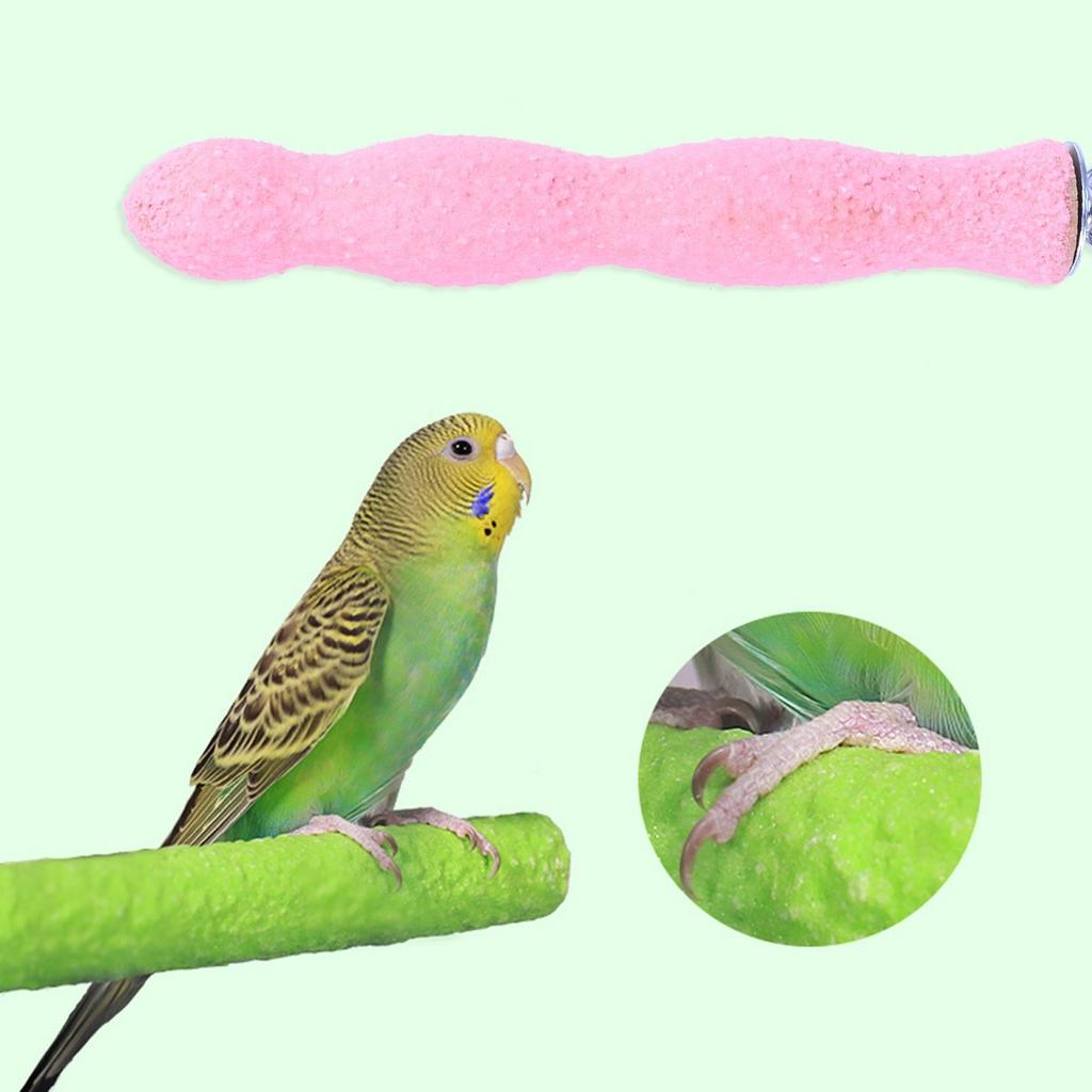 20Cm Hardwood Bird Perch Eco Friendly Safe Chewable Sand Coated Perch for Small Medium Large Birds Foot Health Nail Grinding
