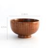 Japanese Retro Jujube Wooden Bowl Handmade Wooden Rice Bowl Children's Solid Wood Bowl Large Noodle Soup Bowl Household Tableware