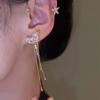 Ear Cuff Tassel Zircon Luxury Ear Bone Clip Girls Earring Korean Style Ear Clip Butterfly Ear Hook