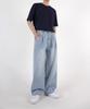 UMM One-Pleat Point Wide Half-Waist Denim Pants 4 Colors