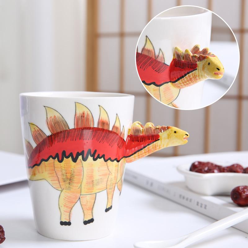 Cartoon 3D Alien Animal Tea Cups Animal Dinosaur Ceramic Coffee Cup Birthday Gift Office Mug Kitchen Dining Bar Drinkware Cups