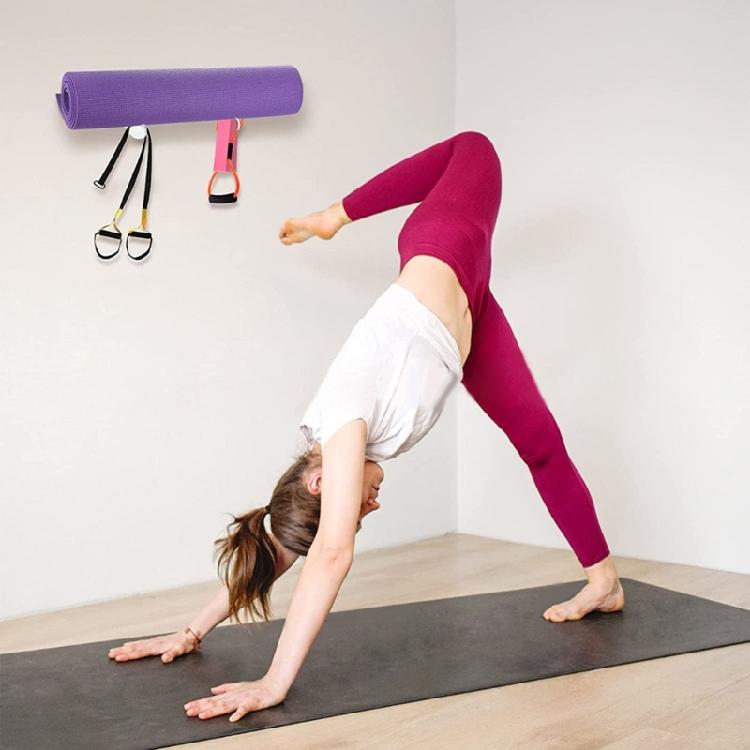 Portaoggetti da Parete per Tappetino Yoga Appendi Tappetino Esercizio Supporto per Tappetino Yoga Casa