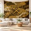 West Ham United Football Wall Tapestry, Soft Fabric Wall Hanging, Decorative Backdrop For Bedroom Home Wall Art