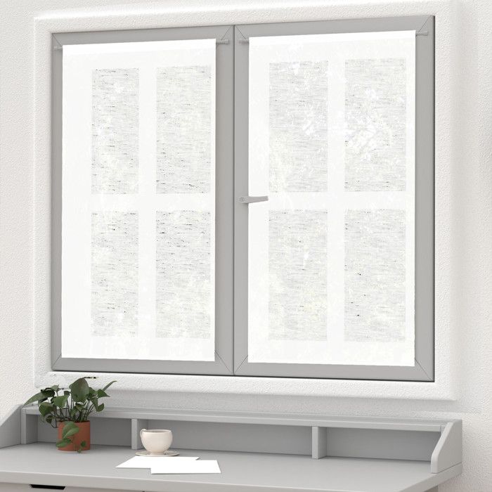 Pair of Linen Curtains 60x120 Cm LINEN White, by Soleil d'Ocre