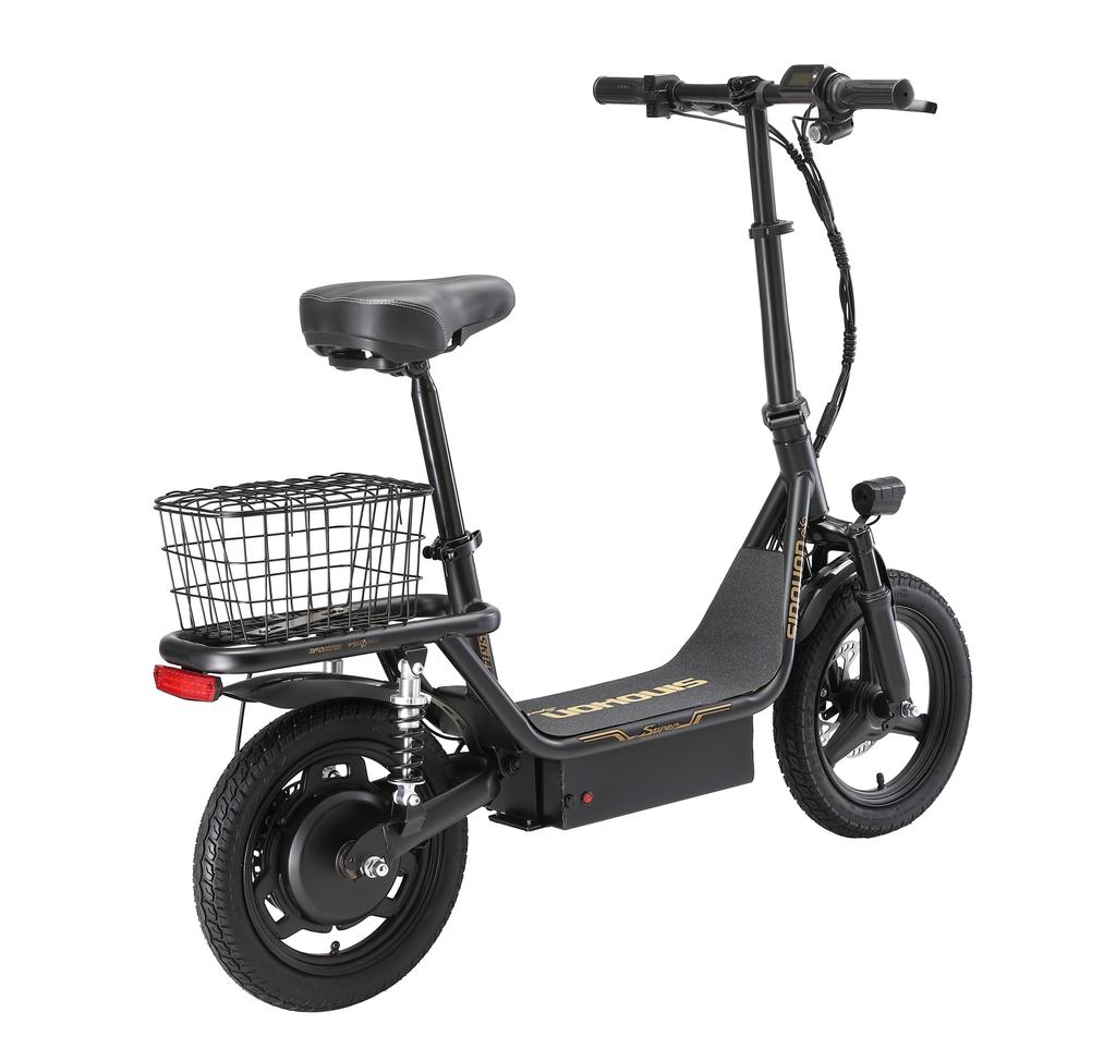 SK14 Faltbarer E-Scooter für Erwachsene – 250W Motor, 14" Reifen, Akku mit großer Reichweite, Doppelte Bremsen & Korb