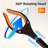 Grabber Reach Tool-foldable Reach Grabber Picking Tool, with 360° Rotating Jaws and Magnetic Tip, Upper Part Grabber for Garbage Pick-up