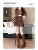 Autumn/Winter High-Waisted Suede Tassel Midi Skirt - Fashionable & Versatile
