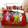 3D Print Anime My Master Has No Tail Bedding Set Printed With Pillowcase Bed Duvet Cover Soft Queen King Size Bedclothes Home