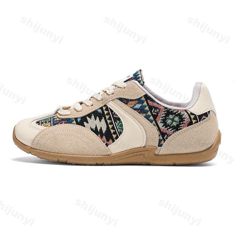 Modisches Retro-Print-Design Low-Top Casual Sportschuhe für Herren 2025 Herbstmode-Trend Vielseitige Bequeme Rutschfeste Schnür-Sneaker