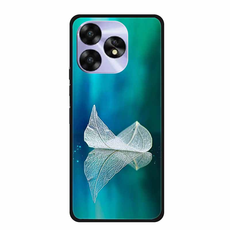 For Umidigi A15c A15 Case Painted Black Bumper TPU Soft Silicone Phone Cover For Umidigi A15 Cases A 15 15T Coque Funda Capa Cat