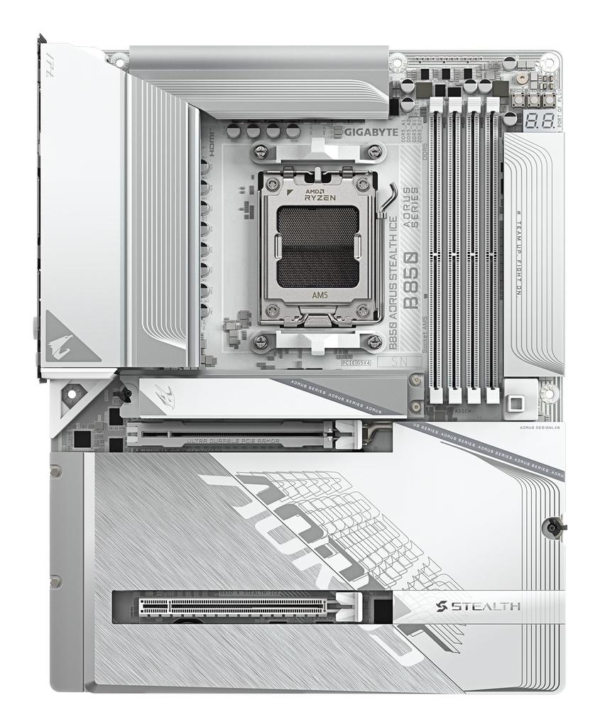 GIGABYTE B850 AORUS STEALTH ICE ATX White A STEALTH ICE Motherboard, (B850 MB6787)