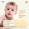Himalaya Baby Bar with Pure Cow Ghee and Aloe Vera, Gentle Soap-Free Bar for Sensitive Newborn Skin, 125g Pack of 1