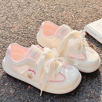 Zapatos de mujer 2025 verano nuevos de malla estilo ballet zapatos de entrenamiento moral de fondo plano con falda lindos casuales para mujer