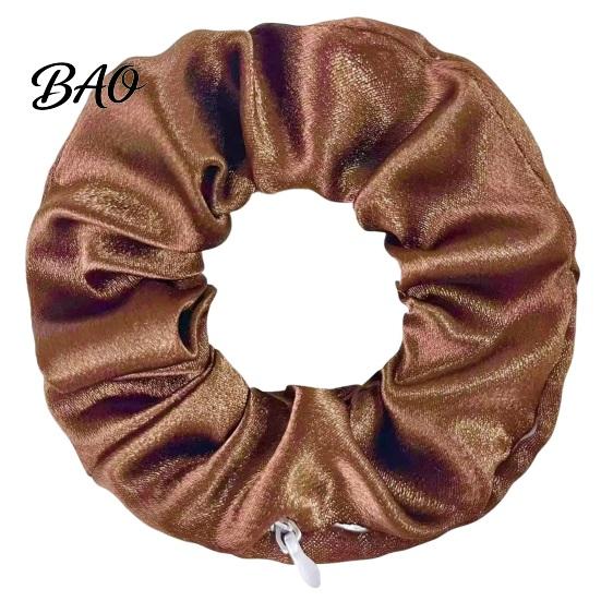 Practical Hair Ties for Small Items Pocket Scrunchies with Hidden Zipper Women, Elastic Tie Cloth Keys And Coins, Satin Accessories Daily Use Portable