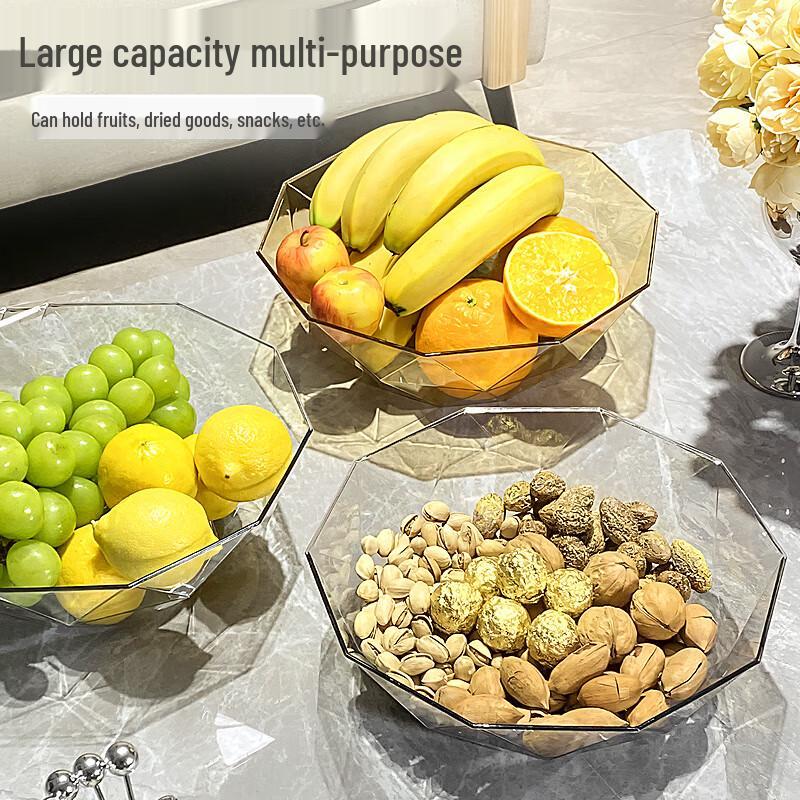 Zhaoran Light Luxury Double-Layer Diamond Melamine Fruit Plate