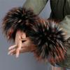 Frauen Kunstpelz Plüsch Manschette Hand Armwärmer flauschig weiche Handgelenk Band Handschuhe Winter