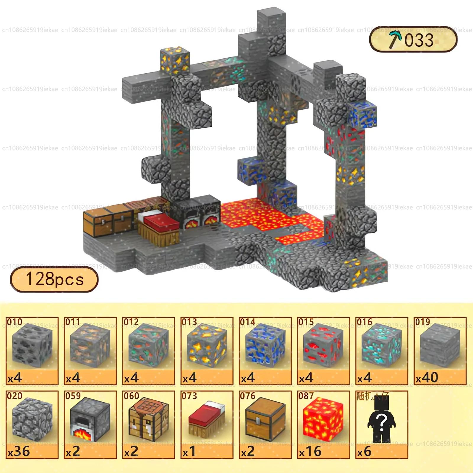 

Магнитные строительные блоки Mine World Магнитные кубики Лесной набор для мальчика девочки ребенка возраста 3+ Сделай сам модель Детская STEM сенсорная игрушка подарок