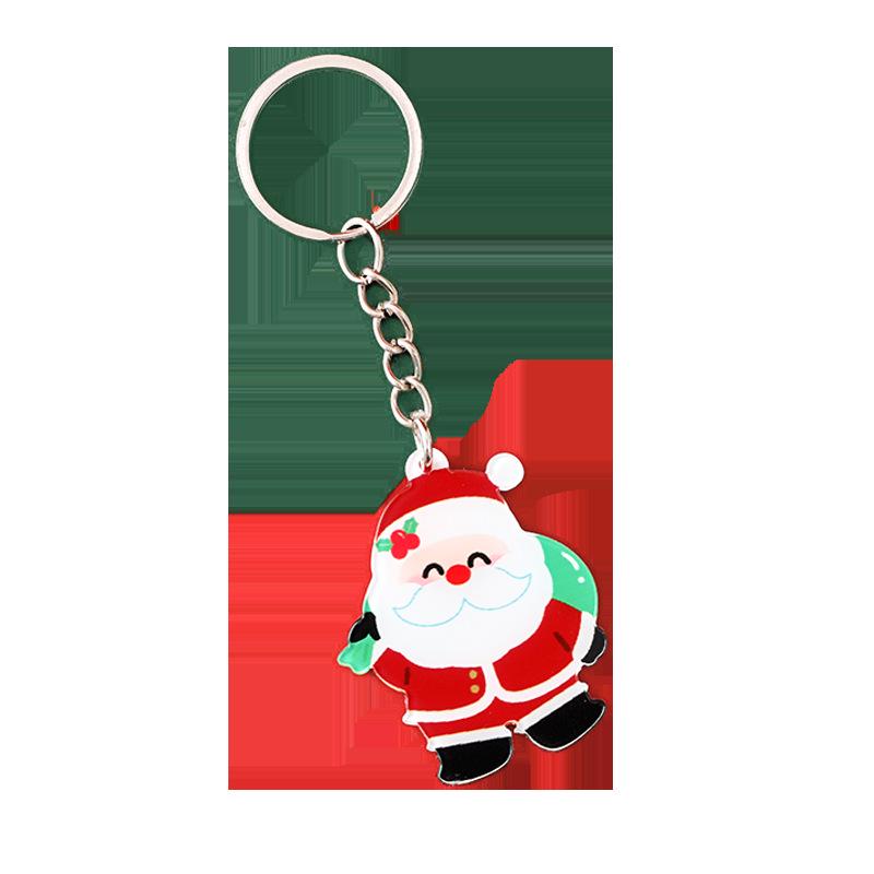 Original Christmas Reindeer Acrylic Keychain - Holiday Bag Decoration & Small Gift Keyring