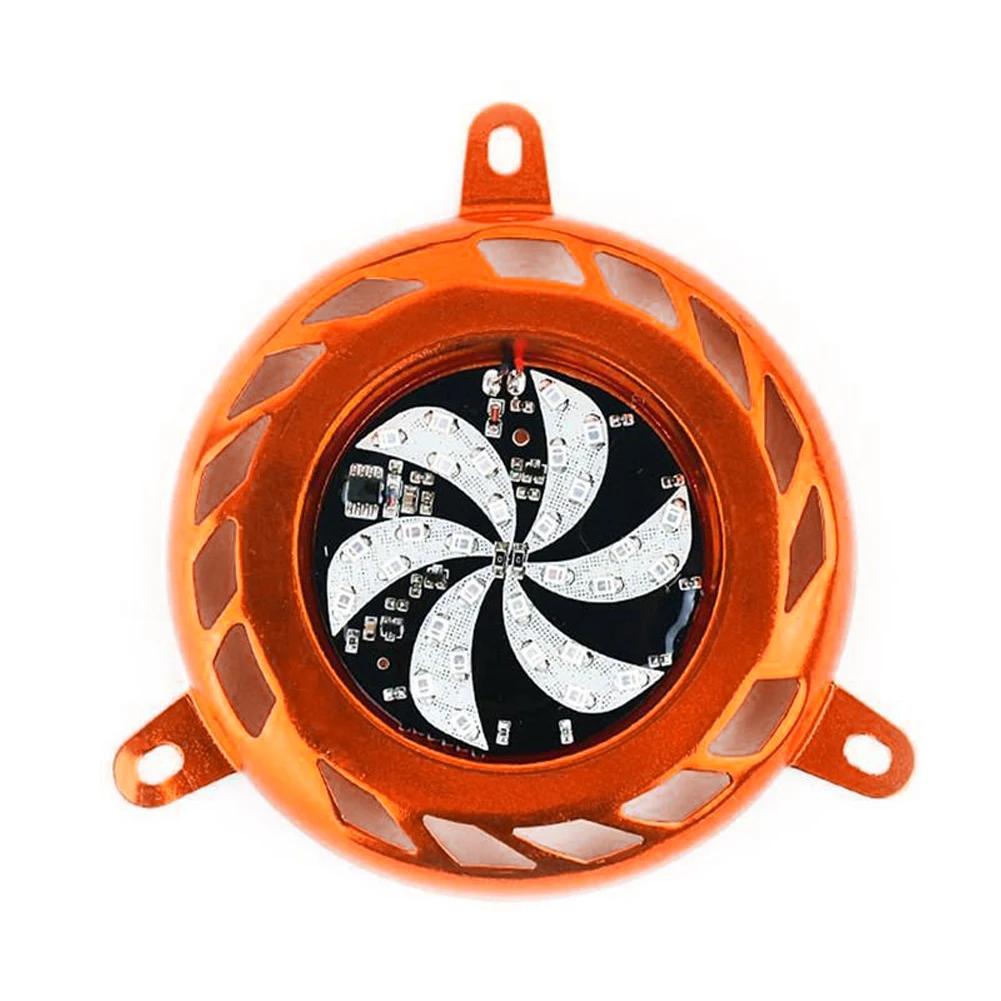 Motorcycle Colorful LED Light Radiator Covers Air Blade Cover Radiator Heat Shield Protective Cover Rotary Fan Grille Shield