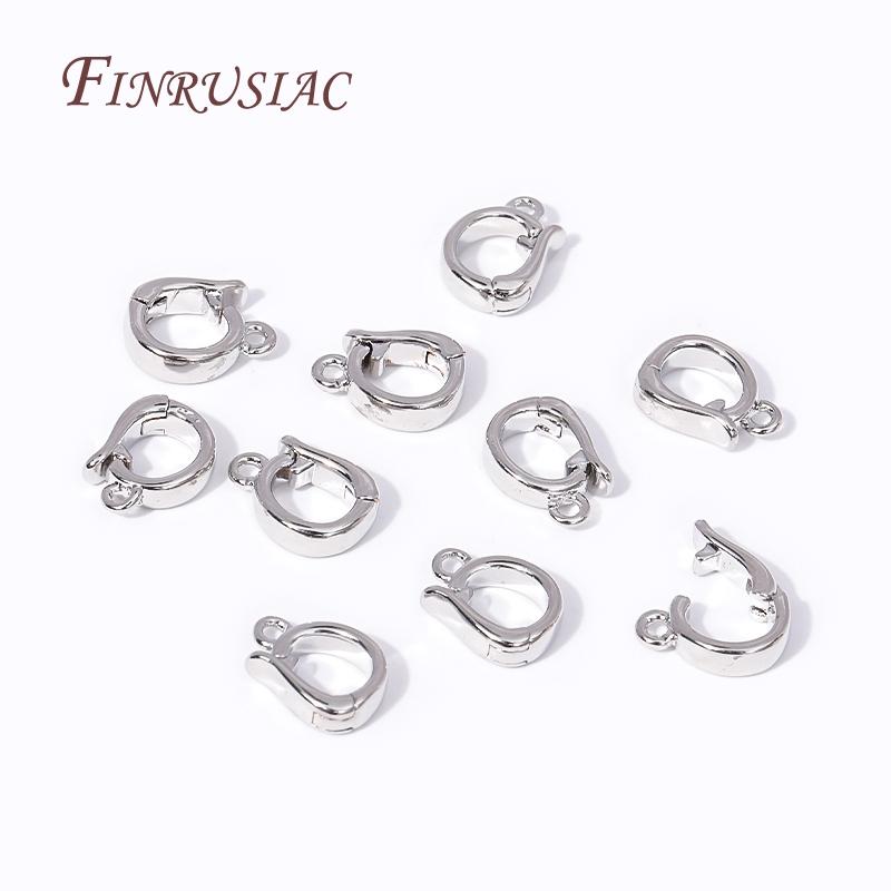 18K Gold Plated Bails For Pendant,Hinged Necklace Enhancer,Necklace Bail,Charms Clasps Connector For Jewelry Making Accessories