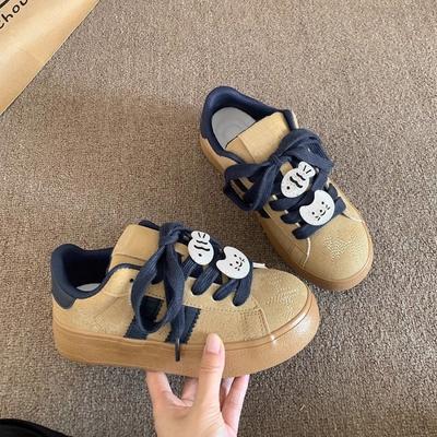 Little White Shoes Women's Spring and Summer New Versatile Student Shoes Women's Casual Platform Sports Lightweight Heightening Board Shoes