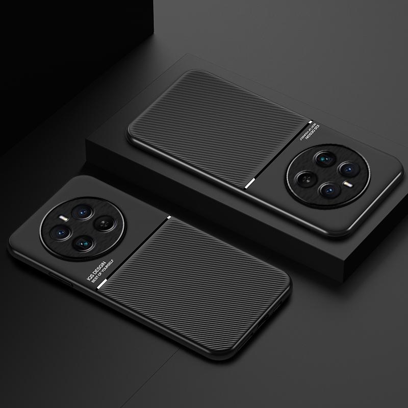 Für Realme 12 Pro Plus Hülle Lederstruktur Magnetische Autohalterung Handyhüllen Für Realme 12 Plus 12Pro+ 5G Stoßfeste Rückseite