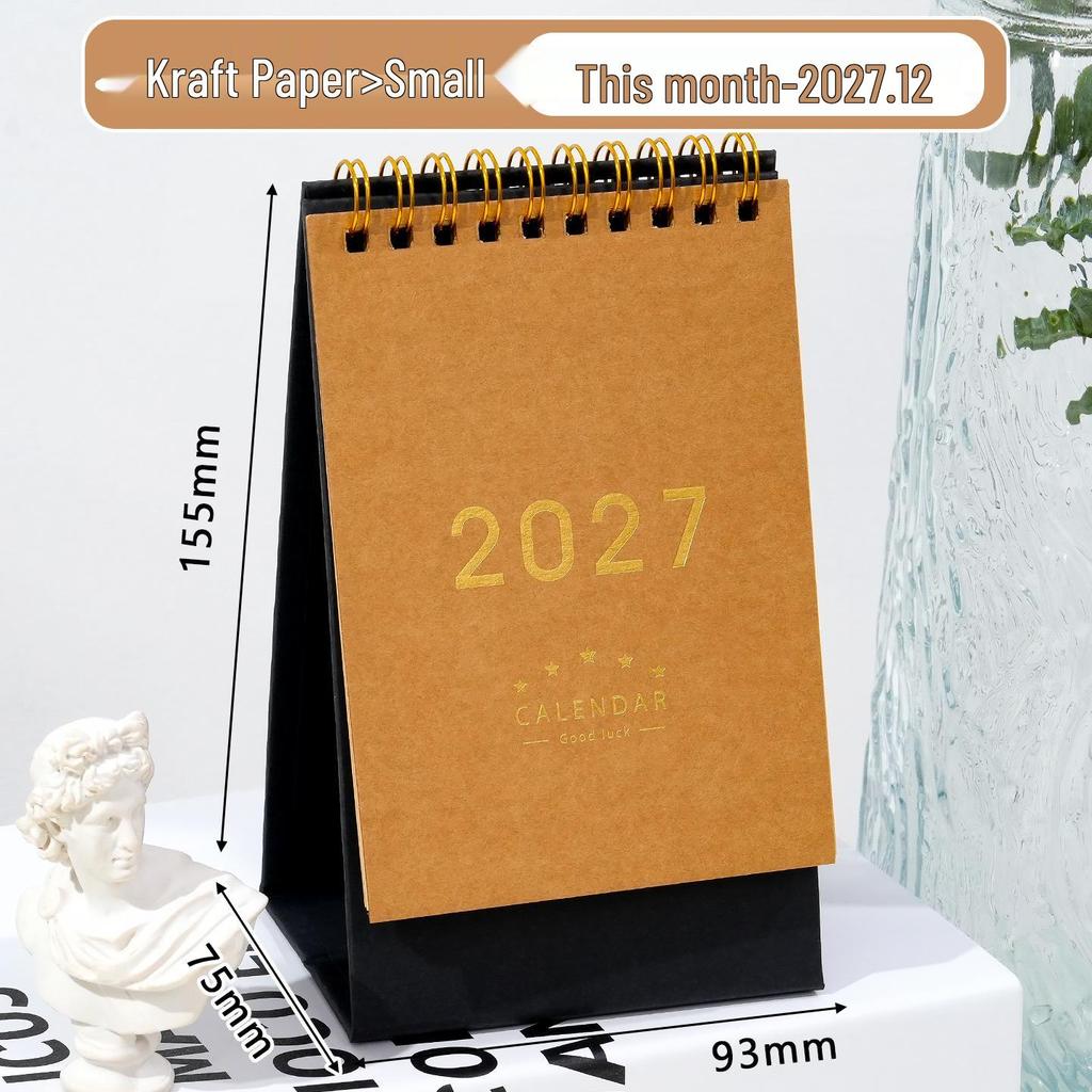 2025 Retro Kraft Paper Desk Calendar: Minimalist INS Style with College Entrance Exam Dates