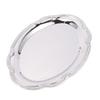 Silver Serving Tray Stainless Steel Oval Mirror Elegant Vintage Decorative Appetizer Platter for Buffet Wedding Party
