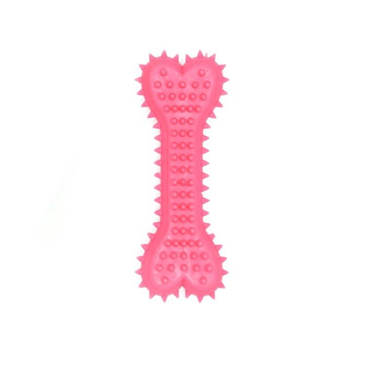 Eco-friendly Heart-shaped Chew Toy for Small Dogs - Durable TPR Teeth Cleaning Stick