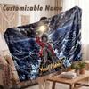 Custom Name Flannel Blanket,One Piece Lightweight Warm Bed Blanket For Couch & Holiday Gift