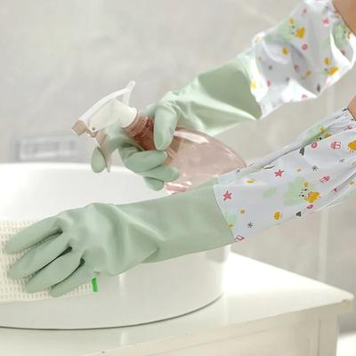 Ανθεκτικά Γάντια Κουζίνας για Πλύσιμο Πιάτων Αδιάβροχα Γάντια για Οικιακές Δουλειές Μακριές Μανσέτες Γάντια με Κορδόνι Σύσφιξης Εργαλεία Οικιακού Καθαρισμού