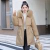 Large Size Pie Overcomes Women's Medium and Long Cotton-padded Clothes, Winter New Korean Version Fashion Cotton-padded Clothes, Piled and Thickened