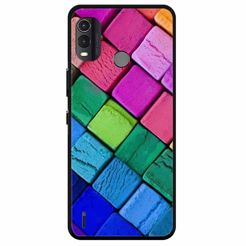 Soft Silicone Cover For Nokia C22 Case 2023 TPU Wolf Lion Painted Black Phone Coque for Nokia C22 C 22 4G Black For NokiaC22