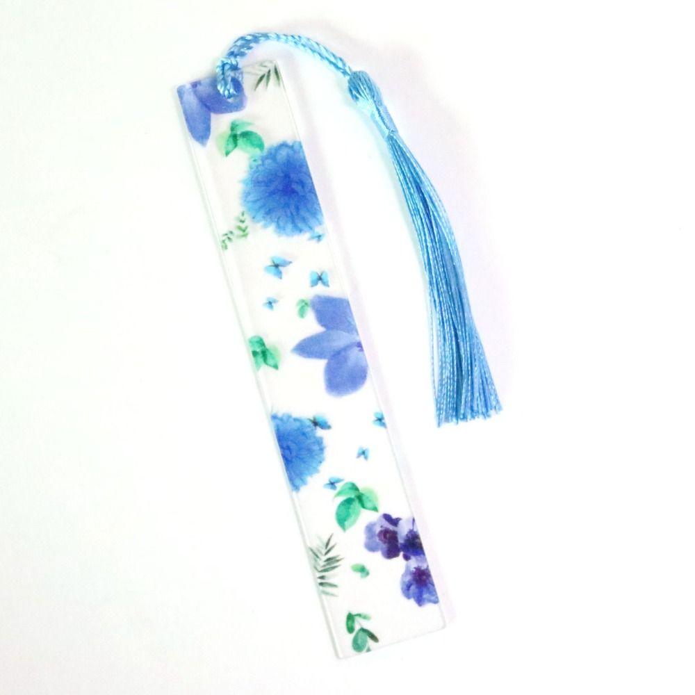 Vintage Acrylic Reading Bookmark Flower Bookmarks Crafts DIY Bookclip  Student