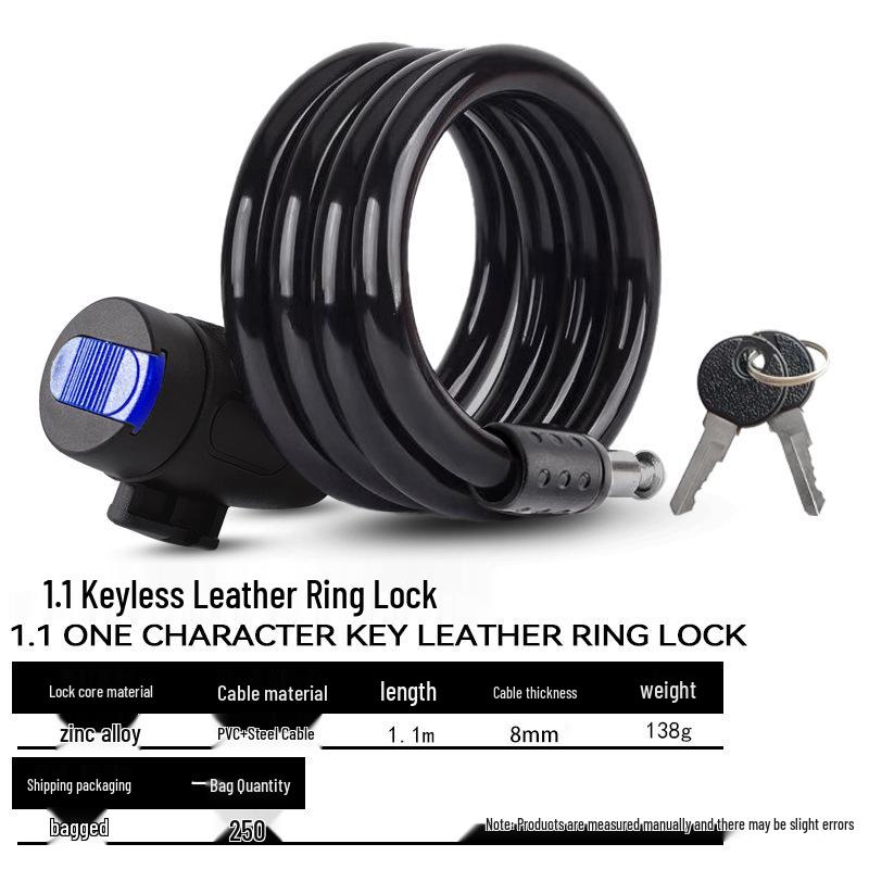 Electric Bike & Mountain Bike Anti-Theft Chain Lock: Portable and Secure Bicycle Battery Lock