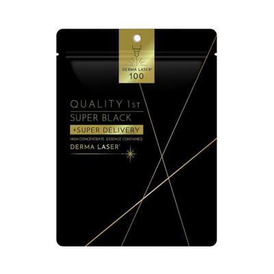Qualität 1st Derma Laser Super Black VC100 Gesichtsmaske mit Vitamin C, 7 Stück.