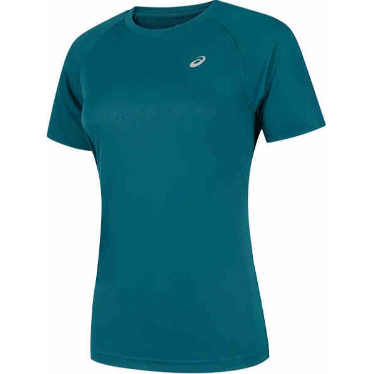 Asics Womens Comfortable Soft Pullover Round Neck Short Sleeve Running T-Shirt Women Tops Gem-Green 2012D024-301