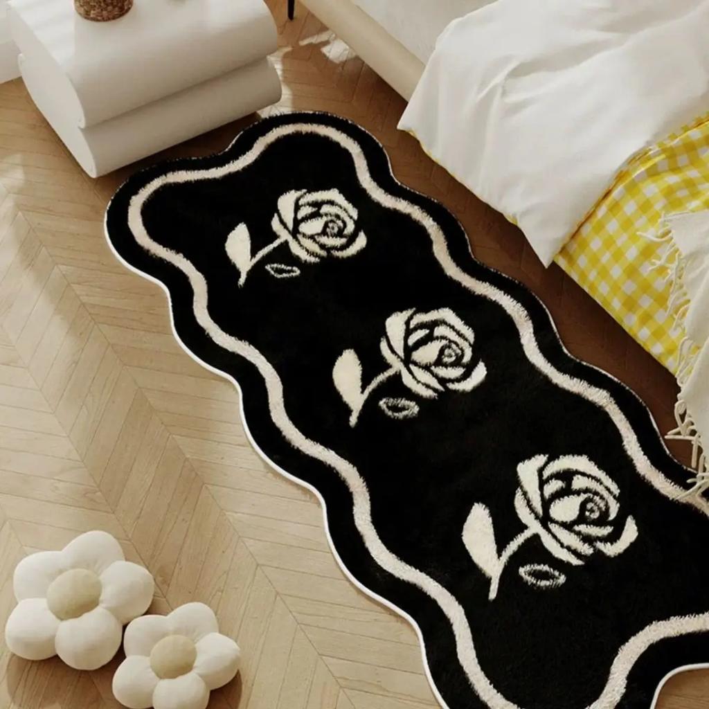French-Style Carpet, Soft And Cool, Bedroom Bedside Rug, Bay Window Rug, Walk-In Closet Floor Mat, Home Decoration.