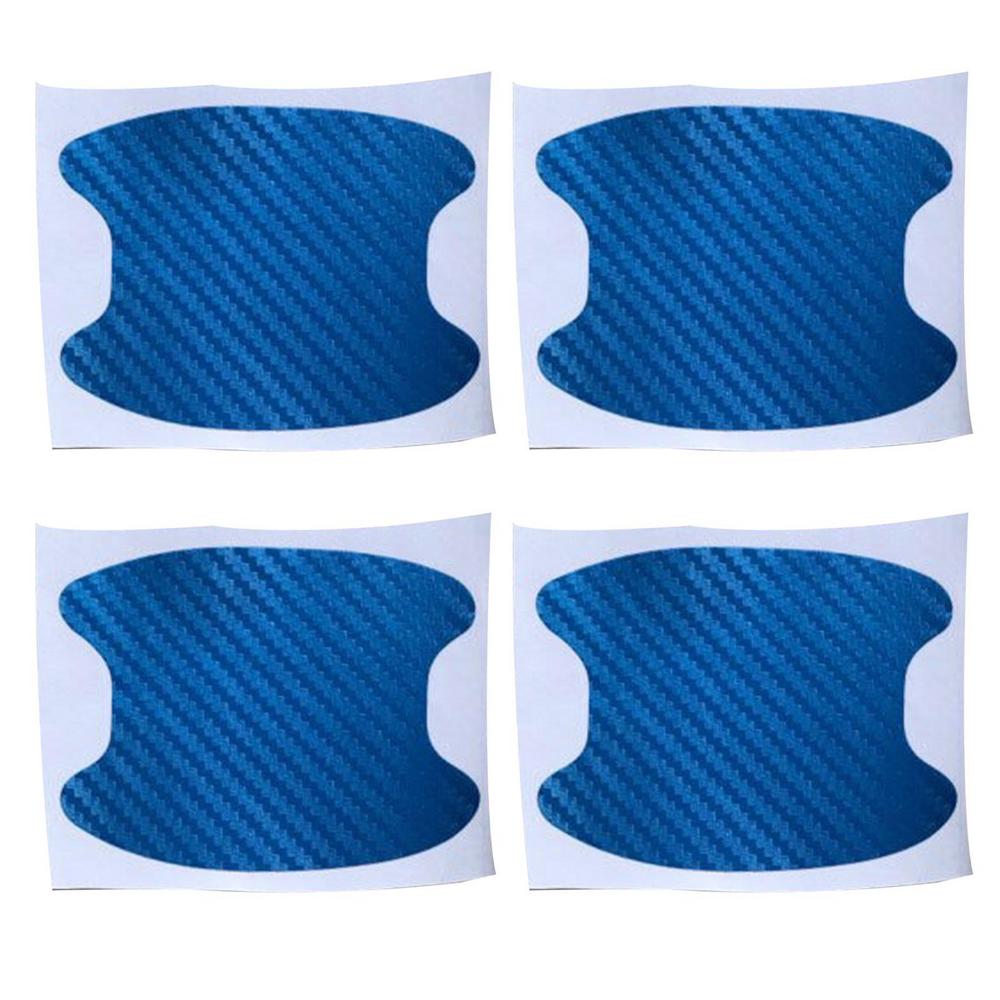 Carbon Fiber Car Stickers 4pcs Protective Carbon Fiber Cover Film Stickers Carbon Fiber Anti Scratches Door Handle Paint Cover
