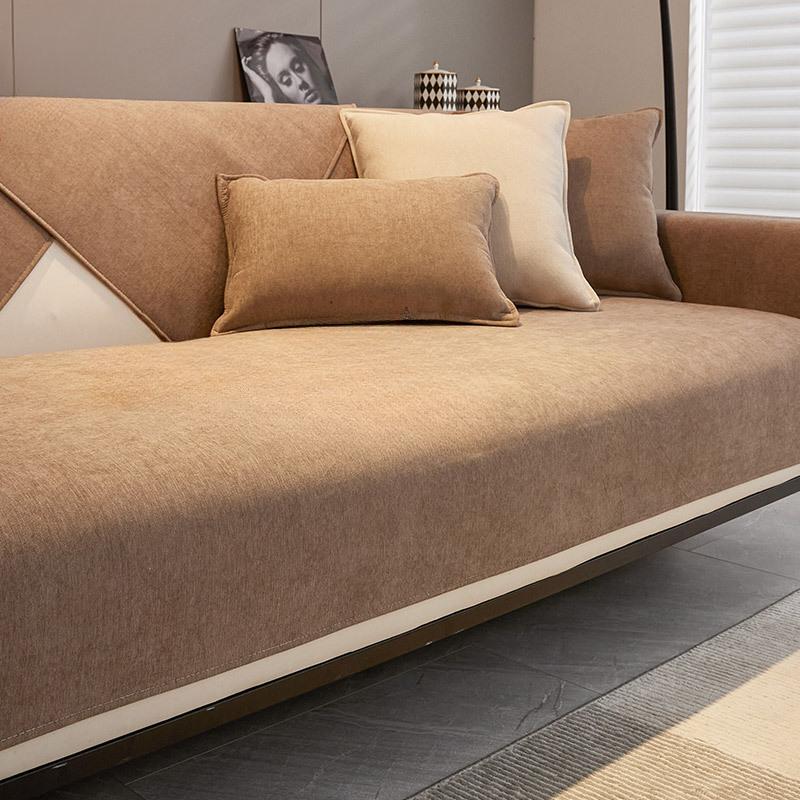 

Хаки Диванная подушка Four Seasons Универсальная нескользящая подушка из синели Современная кожаная подушка 70*70cm