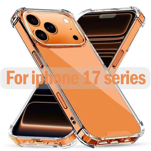 

Air-Bag Shockproof Silicone Clear Case For iPhone 17 Air 16 15 14 11 12 13 Pro Max Mini XS XR 15 16 Plus Transparant Back Cover iPhone 7
