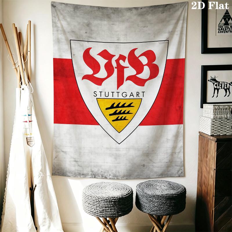 VfB Stuttgart Wall Tapestry Aesthetic Wall Hanging Printed Fabric Blanket Decorative Tapestries for Bedroom Living Room Home Decor
