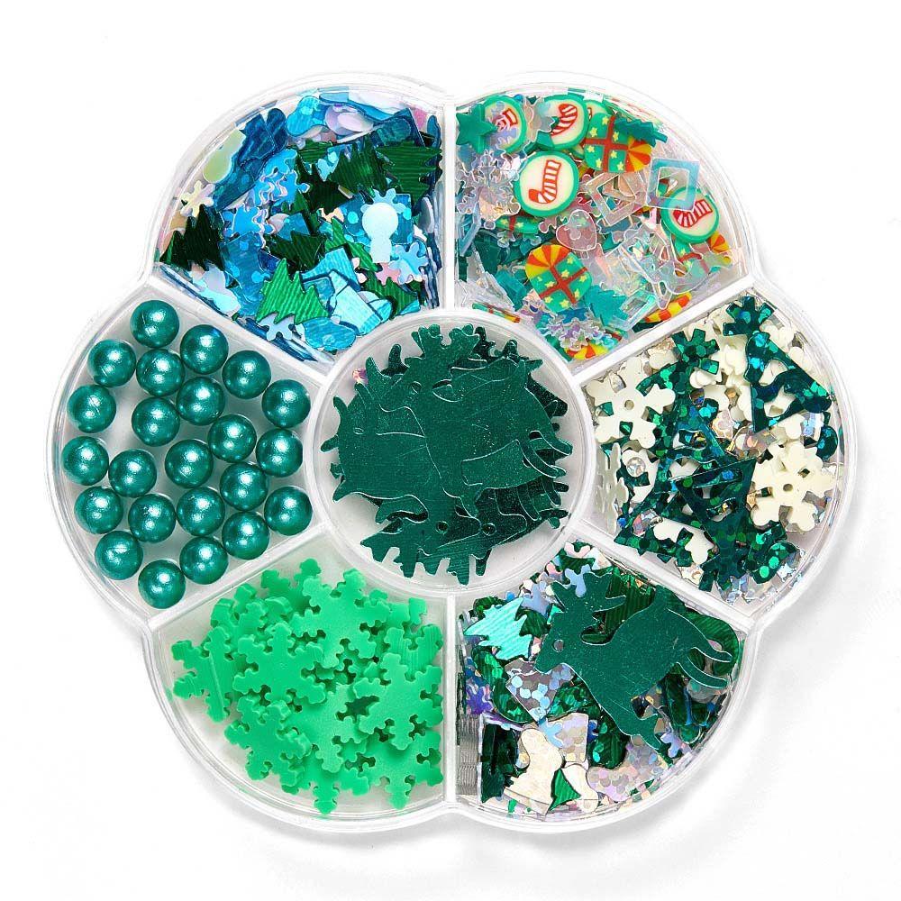 

Gift Love Heart Nails Flakes Slice Christmas Nail Decorations Snowflake Heart Nail Art Sequins A5