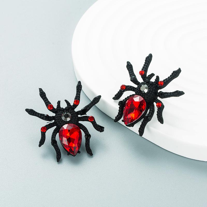 Women Funny Drop Earrings Titanium Steel Alloy Pendant Earrings Acrylic Colorful Crystal Spider Geometric Ear Ornaments