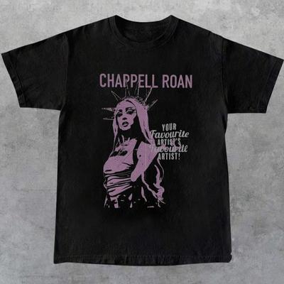 Bandthemed Tshirt Featuring Singer Chappell Roan Couples Cotton Loosefitting Streetwear Shirt Unisexs T Shirts Graphic T Shirts