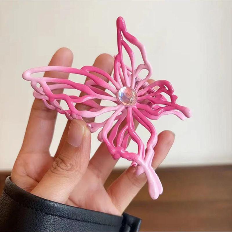 Large Butterfly Metal Hair Clip for Women Elegant Temperament Shark Hair Clip Fashion Girl Hair Clamp