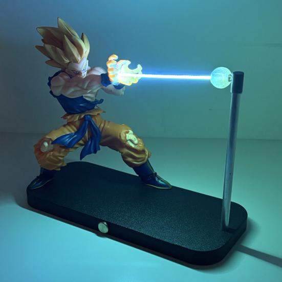 Noční lampička s motivem anime LED stolní lampička s magnetickým stojánkem Stmívatelná LED efekt vlny Dekorace noční lampička